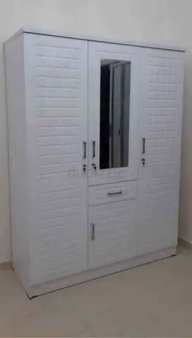 White 3 door Wardrobe with Mirror and Storage Drawers