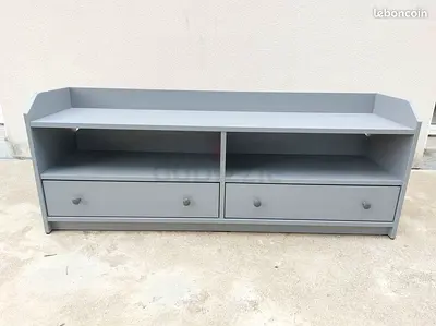 Stylish Gray TV Stand with Storage Drawers