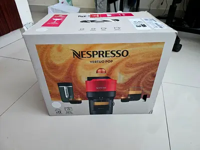 Brand New Sealed Nespresso Vertuo Pop (White) + FREE Glass Set and 12 Capsules
