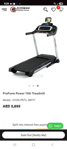 Treadmill pro form machz2
