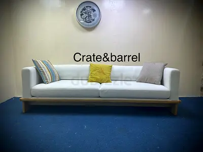 Looks great condition cratebarrel three seater sofa