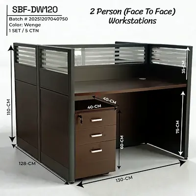 Modern 2-Person Workstation Desk