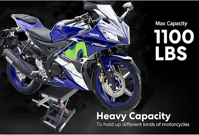 SwitZer 500KG 1100LBS Motorcycle Repairing Jack Scissor Lift Tool Bench High Loading