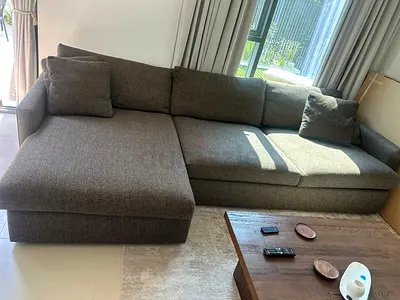 Lounge Deep feather filled CrateBarrel L Shape Sofa