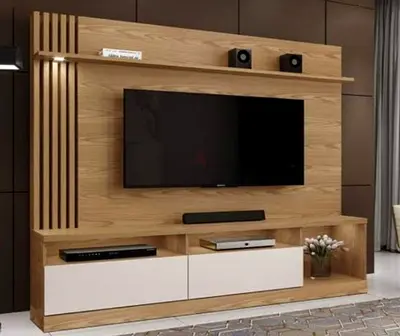 Minimalist Oak  White Media Console