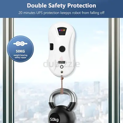 Window Cleaning Robot with Spray Function, 5600PA Super Suction Power