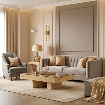 Refined Transitional Living Room