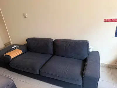 Comfortable Gray Sofa (3 + 2 + 1 + 1) with center table
