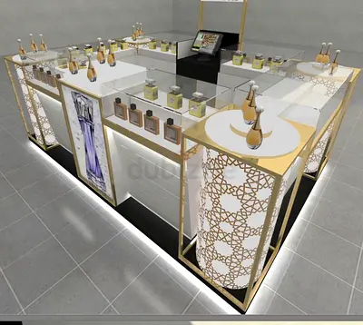 Gold Geometric Luxury Perfume kiosk