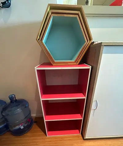 Pink  White Kids Decorative / Storage Shelf