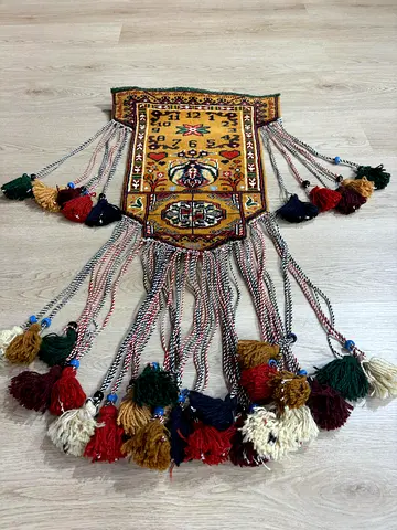 Traditional afghan Handcrafted Textile Wall Hanging