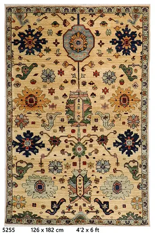 4.2x6 ft 126 x 182 cm afghan hand knotted carpet rug kids rug living room carpet