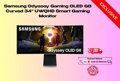 Samsung Odyssey Gaming OLED G8  Curved 34 UWQHD Smart Gaming Monitor-Free delivery-warranty