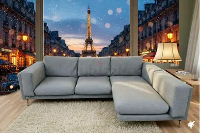 Upgrade your living room with this sophisticated corner sectional sofa. Crafted with high-density fo