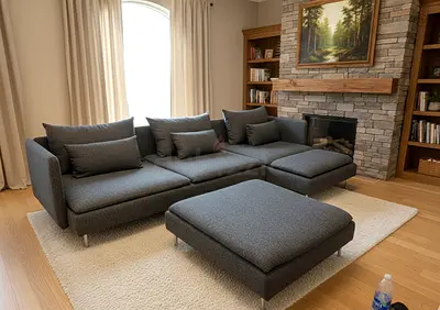 IKEA SÖDERHAMN Corner Sectional Sofa Contemporary IKEA SÖDERHAMN sofa designed with deep seating a