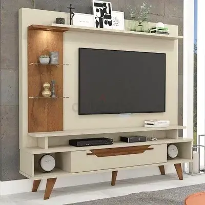 Modern Wood  Cream TV Panel