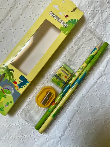 Colorful Stationery Set with Pencils and Sharpener