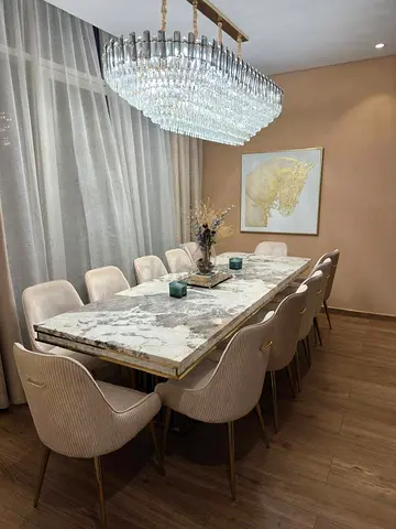 Available high quality dining with 12 chairs like new