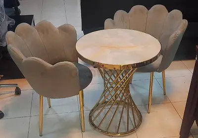 Elegant Modern Coffee Table Chair New For Sale