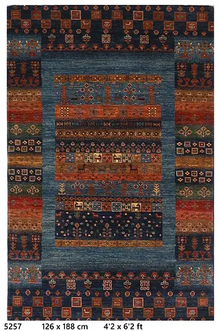 4.2 x 6.2 ft 126x 188 cm tribal afghan handknotted carpet rug living room carpet kitchen rug kids