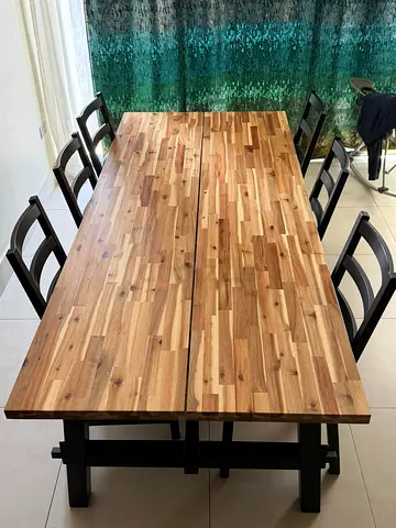 IKEA SKOGSTA / NORDVIKEN Table and 6 chairs