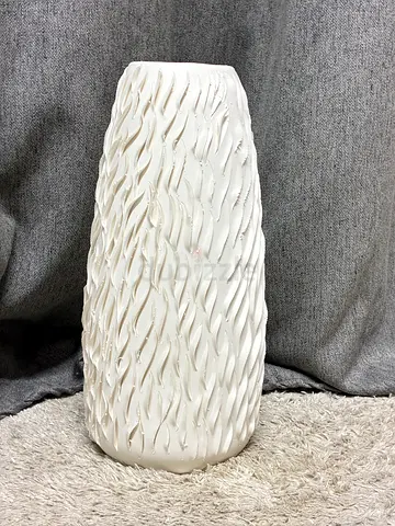 Elegant White Textured Vase