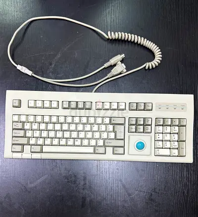 Vintage•Chicony KB-5591•Mechanical keyboard With Integrated Trackball’5 Pin and Serial Keyboard