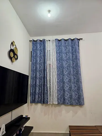 Elegant Blue Curtains with Roads from Home R Us  180cm × 70 cm