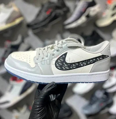 Air Jordan 1 Low White Grey (Dior style) – Sizes 39–46