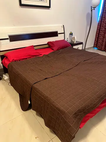 Queen Size Bed frame + Bed with Two side tables
