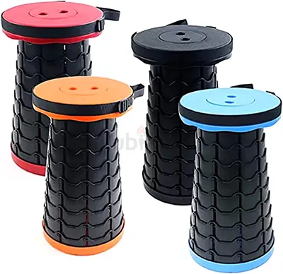 Portable Folding Camp Stools - Set of 4