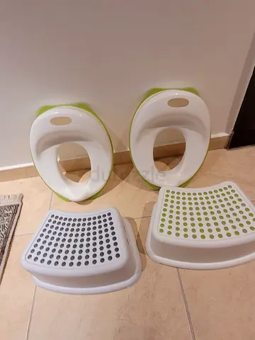 2-in-1 Potty Training Set with Non-slip Step Stools and comfy toilet seat trainers X2