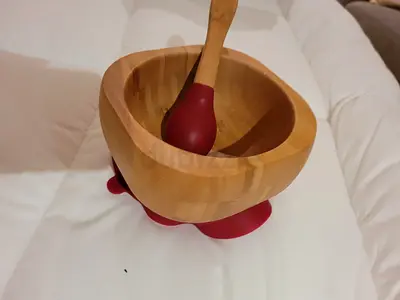 Eco Rascals Bamboo suction pad Bowl with Spoon