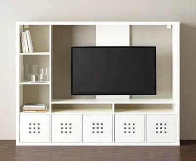 Modern White Entertainment Center