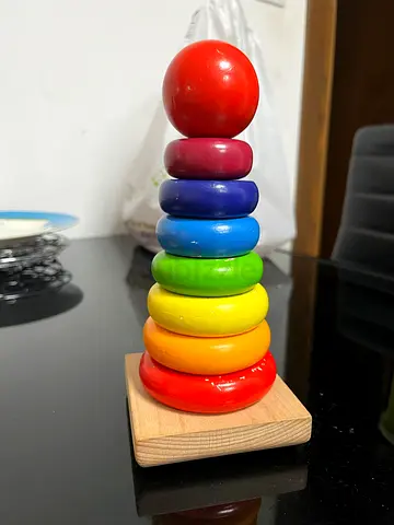 Montessori rainbow tower.