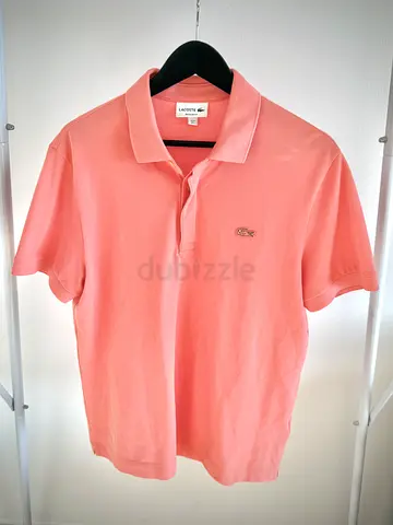 Original Lacoste Polo Shirt in Coral Pink – Size L (FR 5) – Regular Fit