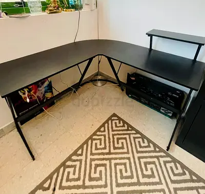 Modern Black Corner Desk