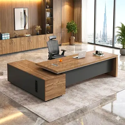 The Apex Director – L-Shaped Executive Desk | Manager Desk | Boss Desk