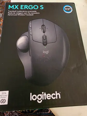 Logitech MX Ergo S Advanced Wireless Trackball Mouse, USB-C Rechargeable Wireless Ergonomic Mouse Wi