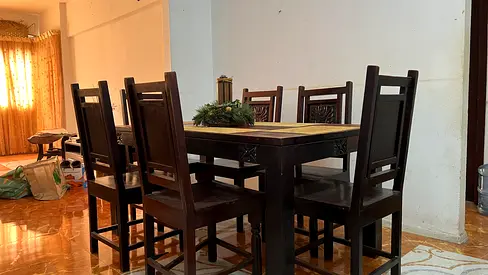 Dining Table Set with Six Chairs