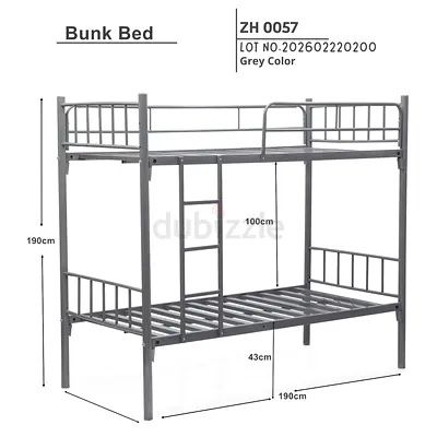 Sturdy Grey Bunk Bed