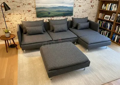 IKEA SÖDERHAMN Premium Living Room Sofa High-quality IKEA SÖDERHAMN L-shape sofa built for comfort a