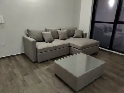 Comfortable L-Shaped Sofa with Coffee Table
