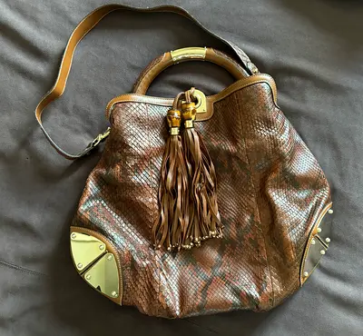 GUCCI PYTHON LEATHER BAG