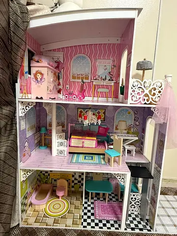 Elegant Dollhouse with Furniture
