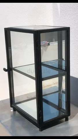 Stylish Black Glass Display Cabinet