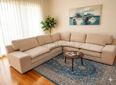 Feather field corner sofa beige