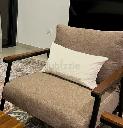 1 Chair with Arms - Brown beige color