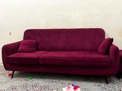 Stylish Burgundy Sofa