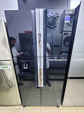 HITACHI latest model 4 door refrigerators with water depanser front black glass